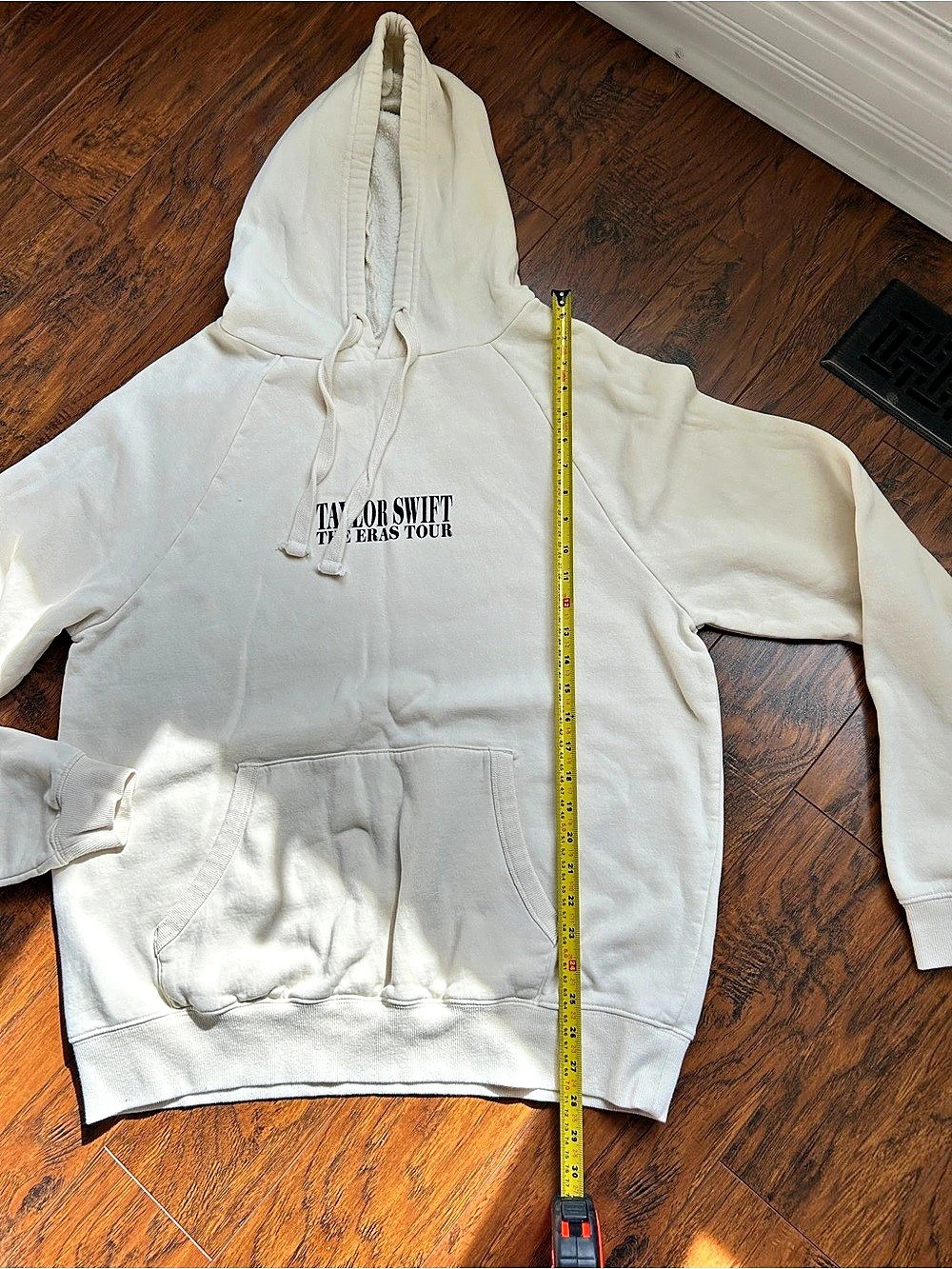 Authentic Taylor Swift The Eras Tour Cream Hoodie, Like New- oversized Small
